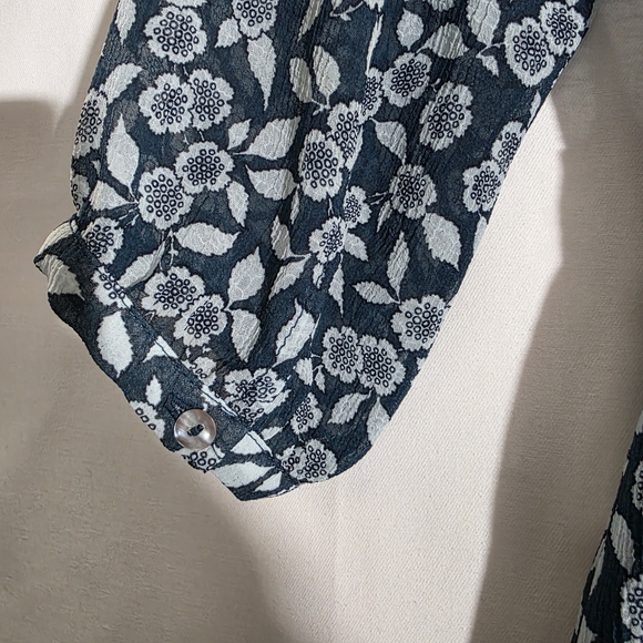 ba&sh Bleupaon V neck Floral Long Sleeve Midi Dress - Picture 6 of 14